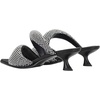 image:imageJW PEI Womens Sara Mule Heeled SandalsArtificial Crystal  Black