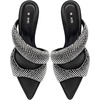 image:imageJW PEI Womens Sara Mule Heeled SandalsArtificial Crystal  Black