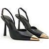 image:imageJW PEI Womens Savannah Gold Tipped Slingback PumpsBlack