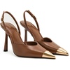 image:imageJW PEI Womens Savannah Gold Tipped Slingback PumpsBrown