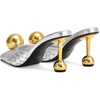 image:imageJW PEI Womens Sofia Sphere Heel MulesSilver  Gold