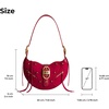 image:imageJW PEI Womens Tessa Shoulder BagSuede Deep Magenta