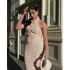 image:imageJW PEI Womens Uliana Floral Lace Halterneck Maxi DressPink Beige