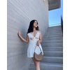 image:imageJW PEI Womens Yuliya Floral Embellishment VNeckline Mini DressWhite