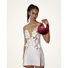 image:imageJW PEI Womens Yuliya Floral Embellishment VNeckline Mini DressWhite