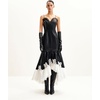 image:imageJW PEI Womens Zora Lace Trim Leather DressBlack