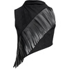 image:imageJW PEI Womens Adeline Asymmetric Fringe Sueded TopBlack