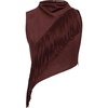 image:imageJW PEI Womens Adeline Asymmetric Fringe Sueded TopBurgundy