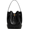 image:imageJW PEI Womens Clara Lock Accent Bucket Shoulder BagBlack Croc