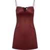 image:imageJW PEI Womens Eva Spaghetti Strap Sueded DressBurgundy