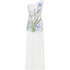 image:imageJW PEI Womens Floral Print Strapless Mixed Maxi Dress  IvoryWhite