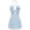 image:imageJW PEI Womens Flower Embroidered Mini DressBlue