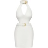 image:imageJW PEI Womens Gabriella Belted Cutout Halter Mini DressIvory