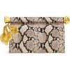image:imageJW PEI Womens Holly Metal Pendant Embellished ClutchApricot