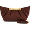 image:imageJW PEI Womens Leia Pleated ClutchDark Brown