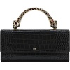 image:imageJW PEI Womens Maya LeopardShaped Hardware Handle Top Handle BagBlack Croc