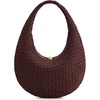 image:imageJW PEI Womens Nola Faux Suede Woven Hobo Shoulder BagDark Mocha