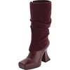 image:imageJW PEI Womens Reyna Square Toe Platform Knit BootsClaret Red