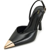 image:imageJW PEI Womens Savannah Gold Tipped Slingback PumpsBlack