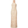 image:imageJW PEI Womens Uliana Floral Lace Halterneck Maxi DressPink Beige