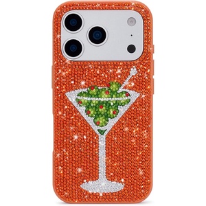 image:imageJW PEI Olive Martini Artificial Crystal Phone Case  BlackOlive Martini Orange
