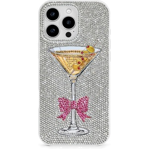 image:imageJW PEI Olive Martini Artificial Crystal Phone Case  BlackSparkling Martini White