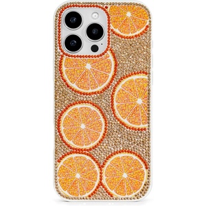 image:imageJW PEI Olive Skewer Rhinestone Phone Case  PinkBurst Bling Orange