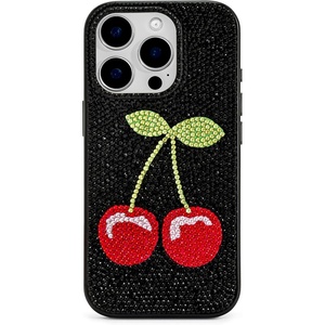 image:imageJW PEI Olive Skewer Rhinestone Phone Case  PinkCherry Black