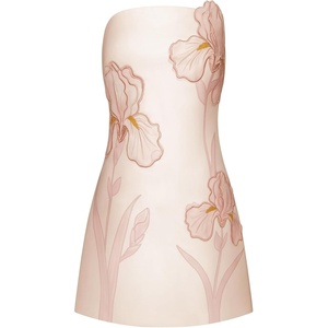 image:imageJW PEI Womens 3D Floral Appliqu Strapless Mini DressPink