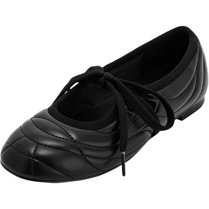 image:imageJW PEI Womens Erika Topstitching Laceup Ballet FlatsBlack