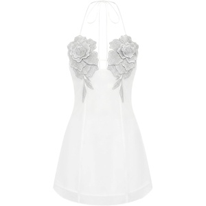 image:imageJW PEI Womens Flower Embroidered Mini DressWhite