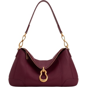 image:imageJW PEI Womens Jayla Metal Pendant Embellished Shoulder BagBurgundy