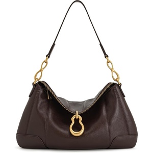 image:imageJW PEI Womens Jayla Metal Pendant Embellished Shoulder BagDark Brown