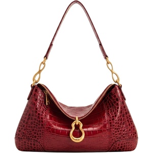 image:imageJW PEI Womens Jayla Metal Pendant Embellished Shoulder BagRed Croc
