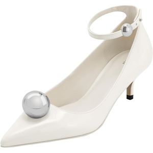 image:imageJW PEI Womens Jewel Buckle Kitten Heels PumpsWhite