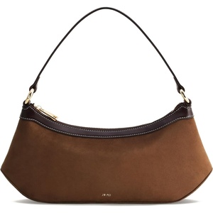 image:imageJW PEI Womens Lily Shoulder BagDark Brown Faux Suede