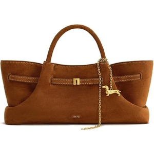 image:imageJW PEI Womens Maeve Dachshund Metal Charm Tote BagBrown