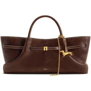 image:imageJW PEI Womens Maeve Dachshund Metal Charm Tote BagDark Brown