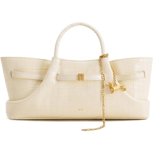 image:imageJW PEI Womens Maeve Dachshund Metal Charm Tote BagIvory Croc