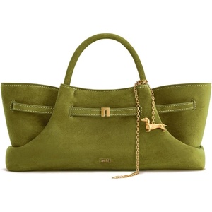 image:imageJW PEI Womens Maeve Dachshund Metal Charm Tote BagOlive Green