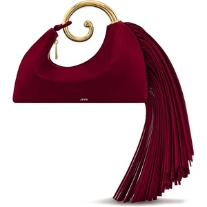 image:imageJW PEI Womens Nell Fringe Hardware Top Handle BagBurgundy