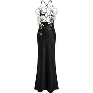 image:imageJW PEI Womens Orchid Embroidered DressBlackWhite