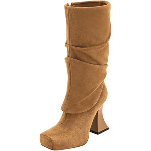 image:imageJW PEI Womens Reyna Square Toe Platform Knit BootsBrown