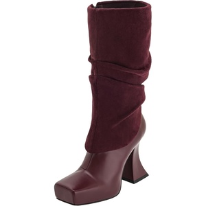 image:imageJW PEI Womens Reyna Square Toe Platform Knit BootsClaret Red