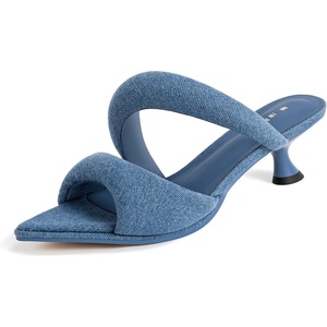 image:imageJW PEI Womens Sara Mule Heeled SandalsDenim Blue