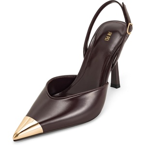 image:imageJW PEI Womens Savannah Gold Tipped Slingback PumpsBurgundy