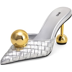 image:imageJW PEI Womens Sofia Sphere Heel MulesSilver  Gold