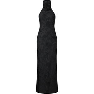 image:imageJW PEI Womens Uliana Floral Lace Halterneck Maxi DressBlack