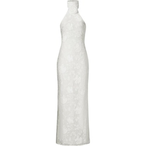 image:imageJW PEI Womens Uliana Floral Lace Halterneck Maxi DressWhite