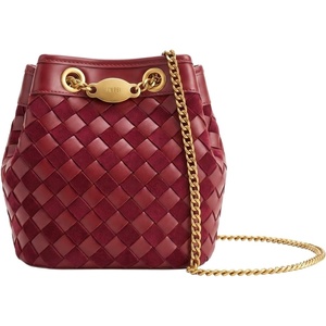 image:imageJW PEI Womens Yara HandWoven Bucket BagDark Red